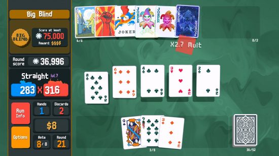 The best card games: Balatro uses Poker mechanics and modifier Jokers to provide a new experience