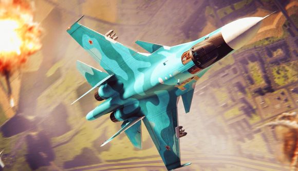 Broken Arrow Steam RTS game: A fighter jet soaring through the sky in RTS game Broken Arrow
