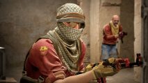 Counter-Strike 2 CSGO support ends: a man with sunglasses and a covered face holds an AK47