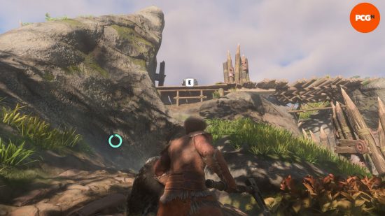 A grappling hook point used to reach the Enshrouded Scavenger Matron in Enshrouded.