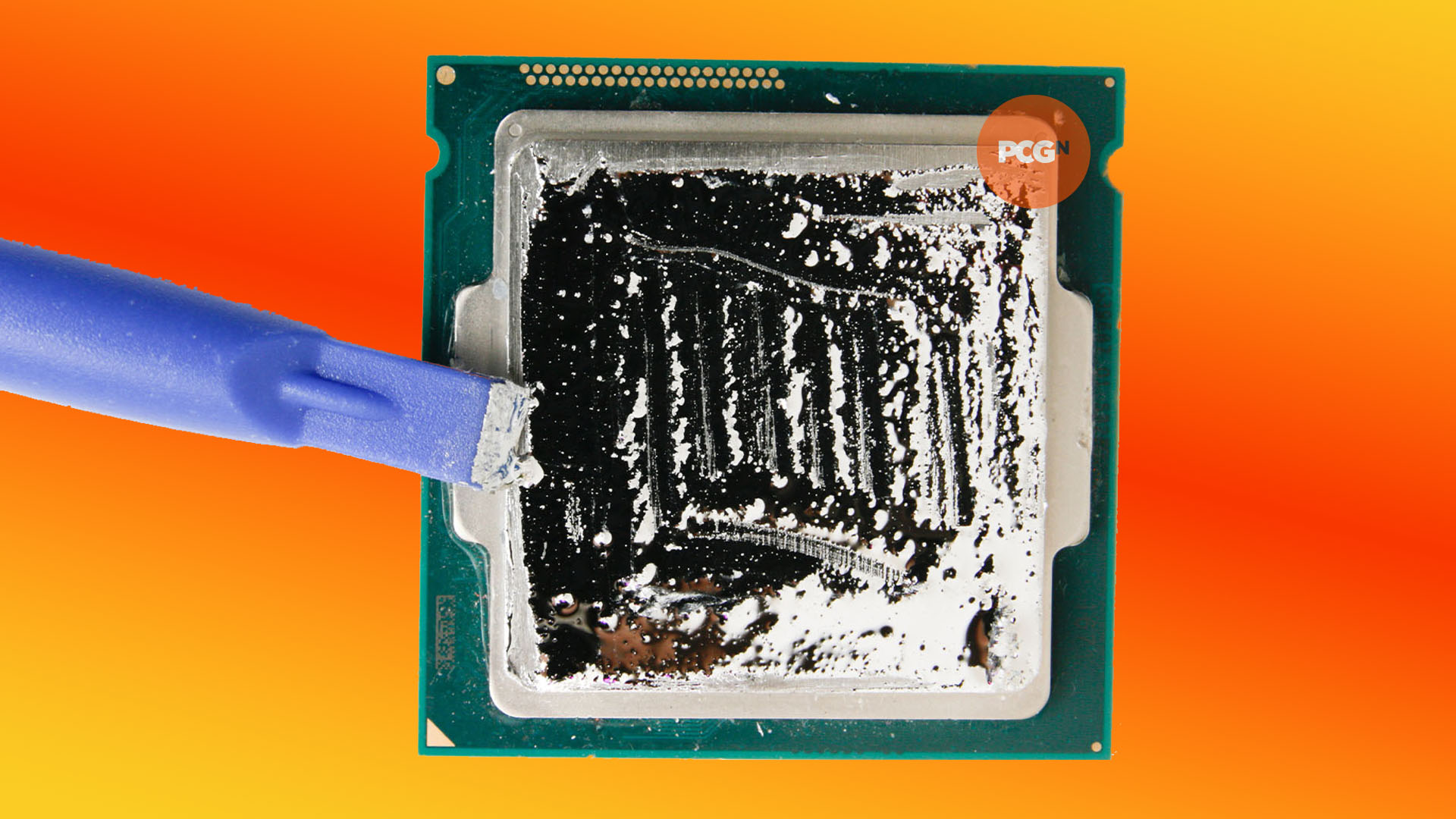 How to apply thermal paste: Liquid metal paste applied