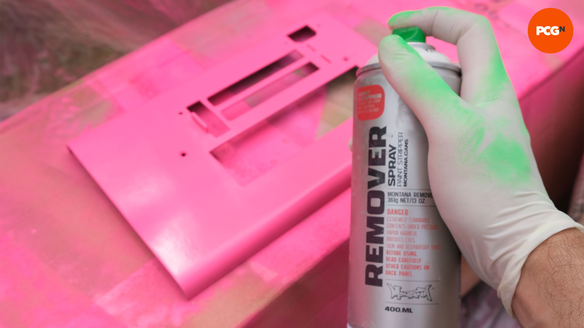 How to paint your PC case: Use paint remover