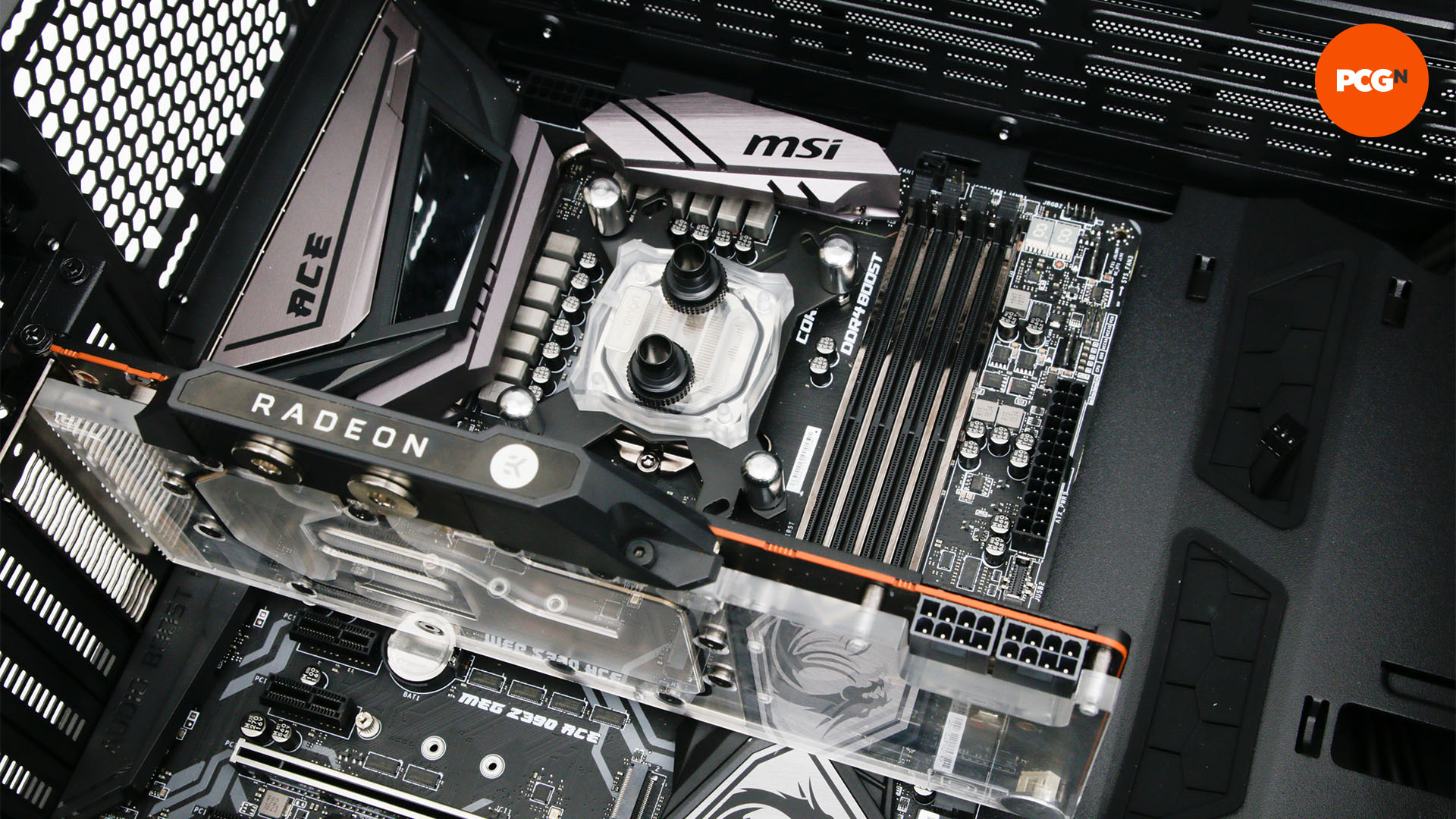 How to water cool your PC: Tubing secured to GPU waterblock