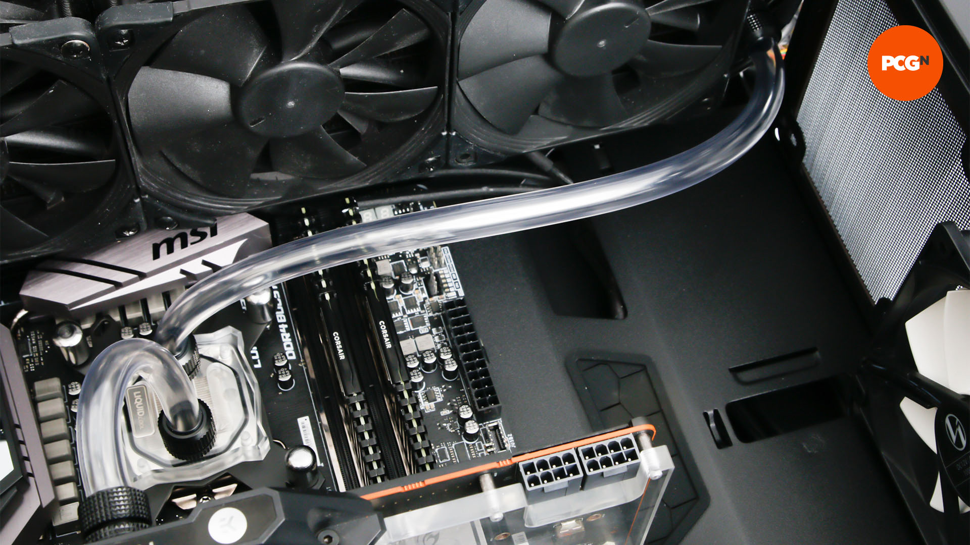 How to water cool your PC: Route tubing from radiator