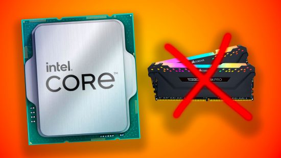 Intel Arrow Lake Core Ultra CPU mockup with DDR4 memory