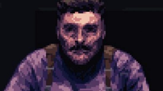 Intravenous 2 Mercenarism is a free demo for the upcoming tactical stealth shooter, blending Hotline Miami, Escape From Tarkov, and Metal Gear - Pixel art of a man in a purple shirt with a moustache.