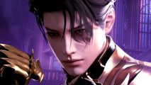 Lost Ark updates will always be behind Korea - Interview with community lead Roxanne Sabo - A handsome man with black hair wearing golden gauntlets.