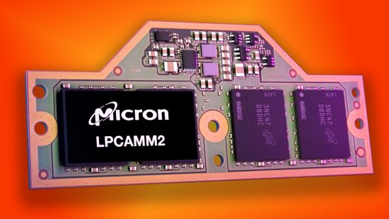 Micron CAMM2 module using LPDDR55 memory
