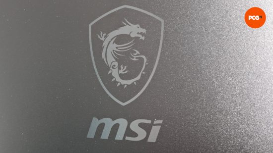 A close up of the MSI logo, found on the back of the G321CU
