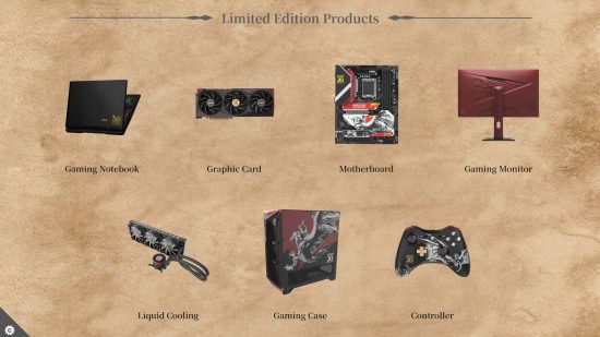 An overview of the MSI x Monster Hunter limited edition collection