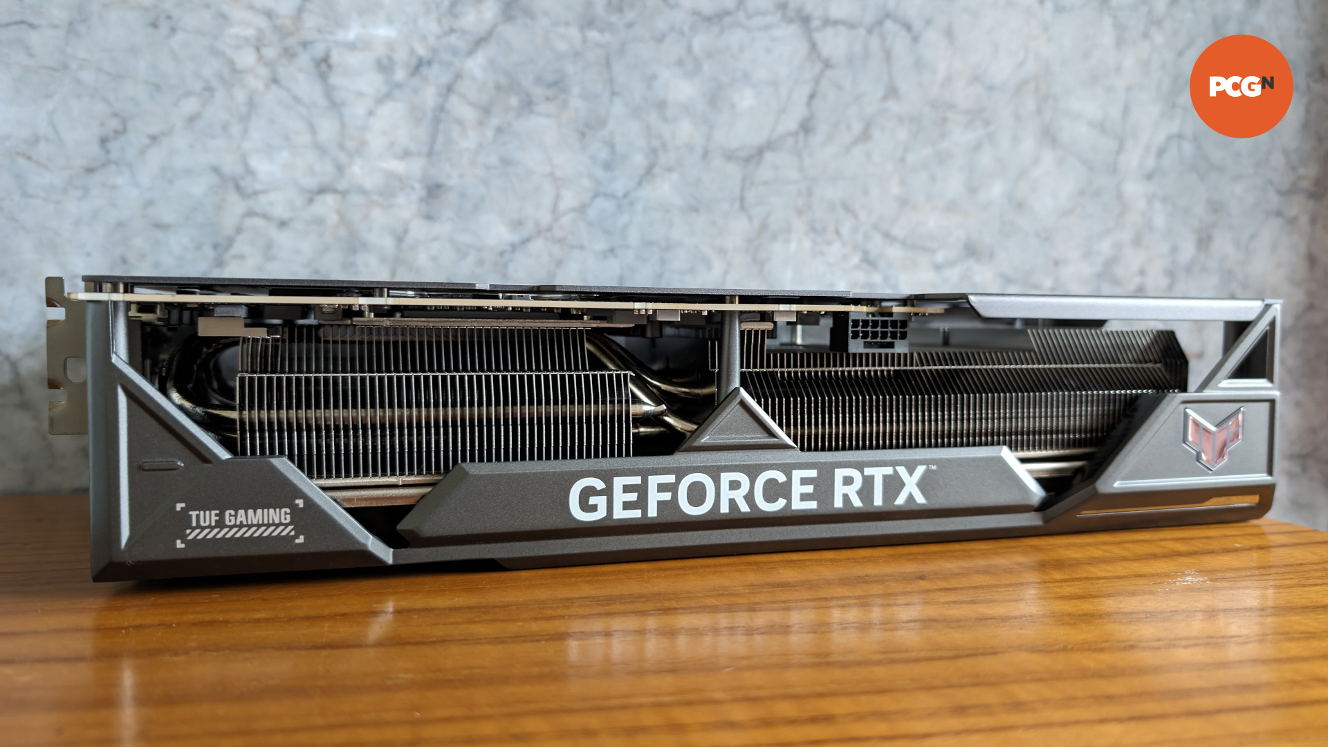 The side of the Asus TUF Gaming GeForce RTX 4080 Super