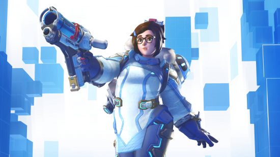 Overwatch 2 tier list: Mei is holding her freezing gun out.