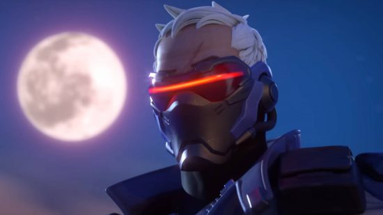Overwatch 2 tier list: Soldier 76 looking at the moon.