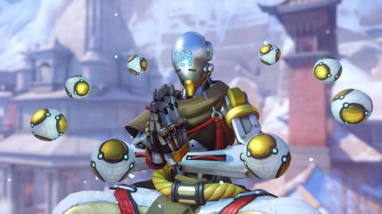 Overwatch 2 tier list: Zenyatta is meditating while surrounded by orbs.