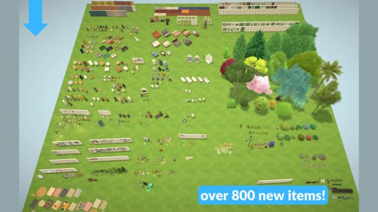 Paralives - The Sims 4 rival shows off "over 800 new items" laid out across a giant field.