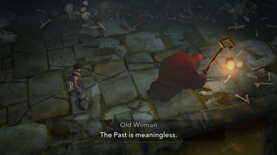 a cryptic old woman in prince of persia