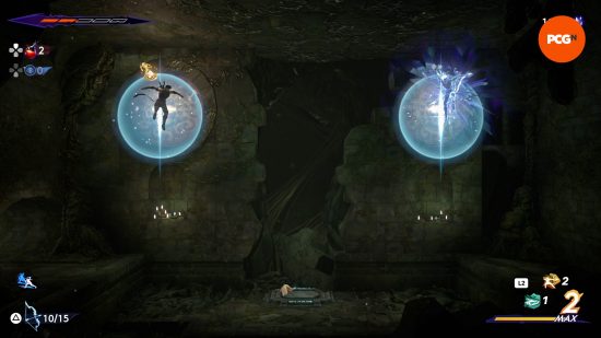 The Prince of Persia The Lost Crown Mystery Chest in The Depths with the puzzle solution revealed.