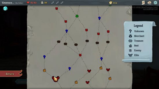 Slay the Spire mods - screenshot of Colored Maps mod