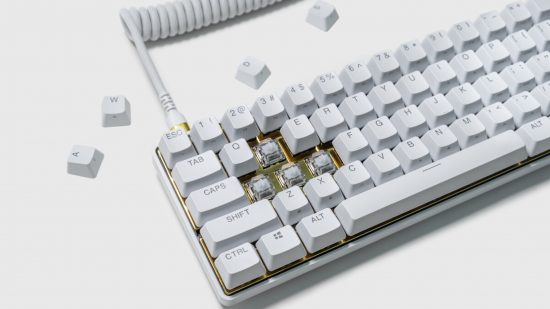 Steelseries White x Gold apex pro mini keyboard 