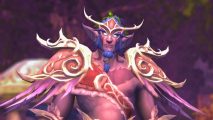 World of Warcraft Florida arrest: a pink skinned forest man with barbarian armor and antlers all over them