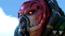 XCOM 2 is 95% off right now - An alien creature with red skin and a mask built into its face.