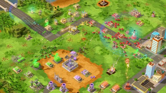 New RTS game 9 Bit Armies: A battle from 9 Bit Armies, the Steam RTS game from Command and Conquer Remastered developers