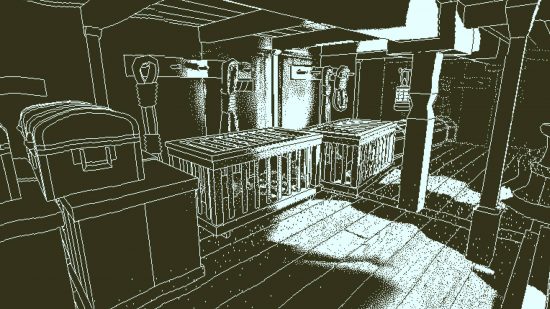 Best detective games: part of the hull of the ship in Return of the Obra Dinn.