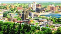 Cities Skylines 2 mods: A pretty downtown area from city building game Cities Skylines 2