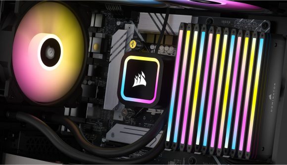 There's a ridiculous amount of Corsair RAM in this mockup, but MSI's system only needs four slots