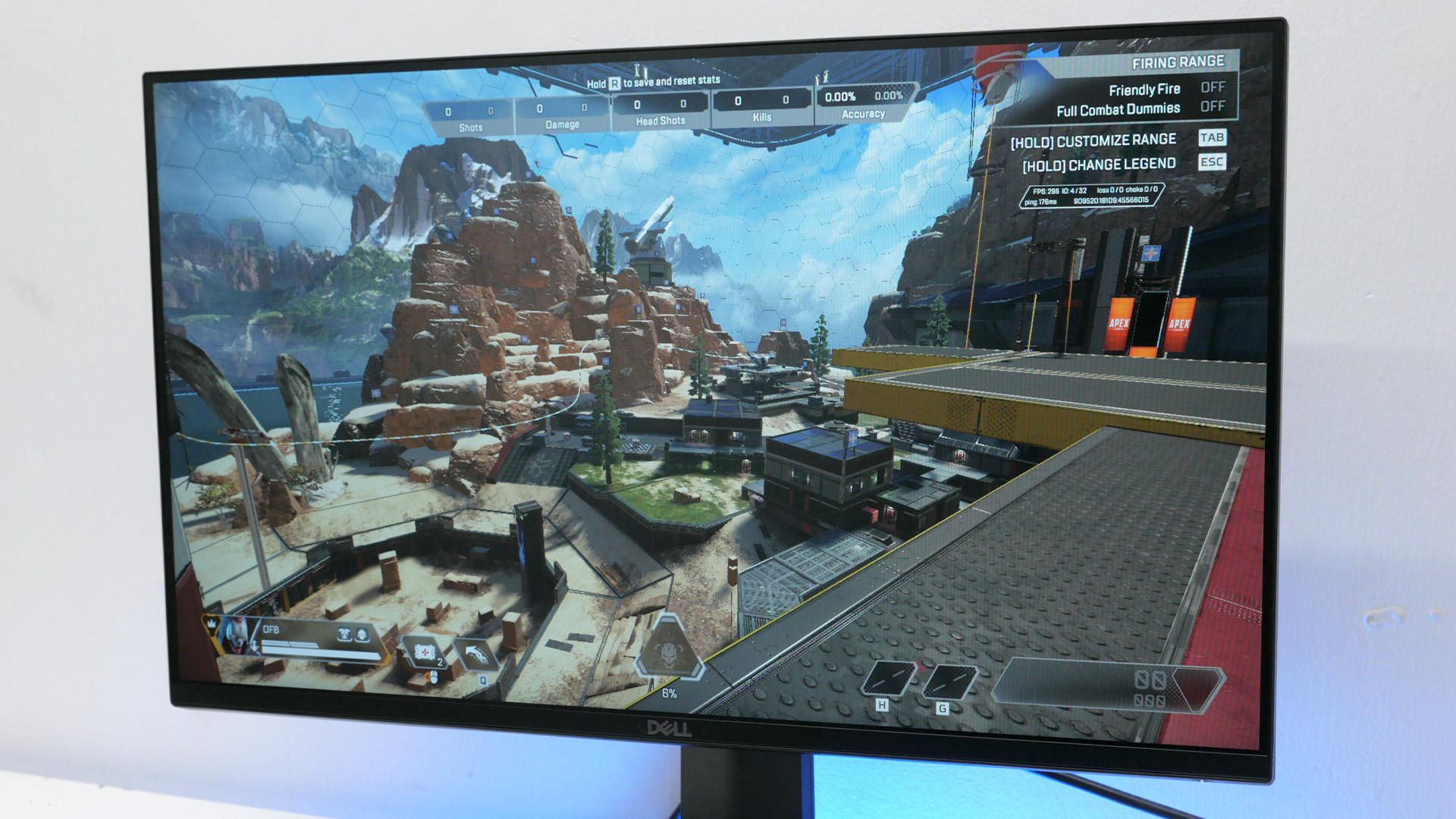 Dell G2524H review image showing the monitor running a game with a modern city in it.