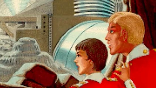 Classic space game Steam launch: A man and woman in futuristic clothing from Free Stars: The Ur-Quan Masters.