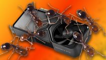 Nvidia GPU with red imported fire ants