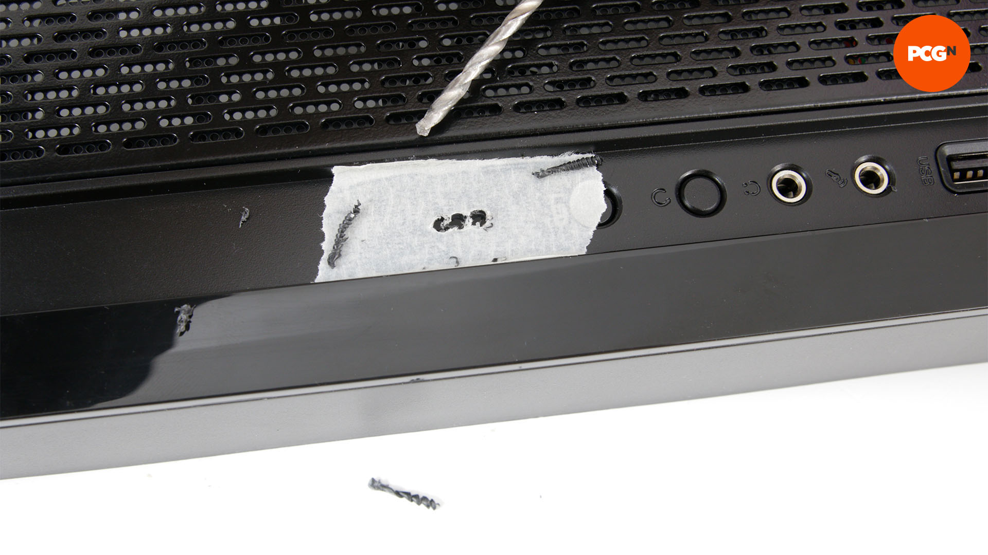 How to add USB-C to your PC case: Drill pilot holes