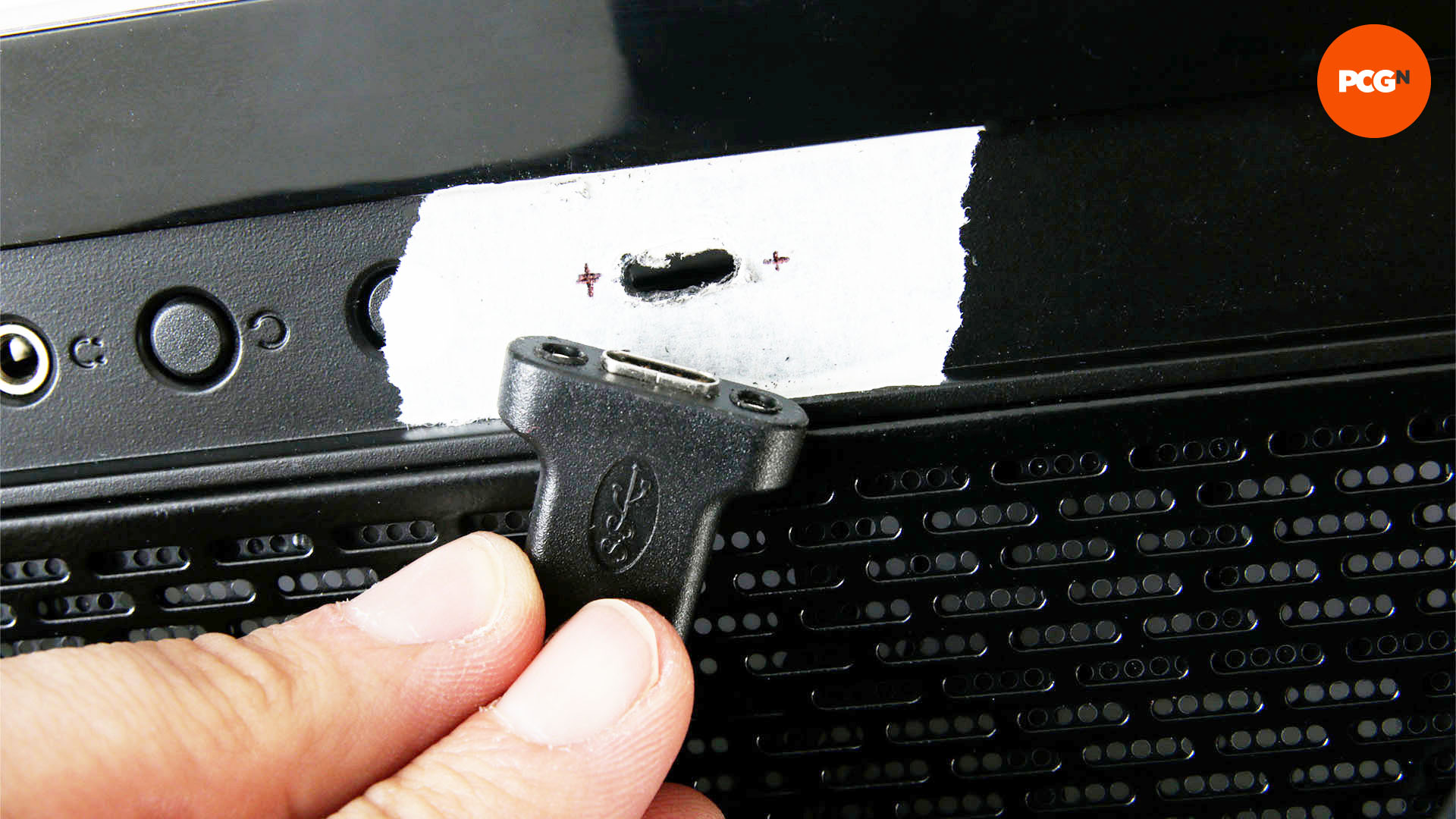 How to add USB-C to your PC case: Mark up mounting holes