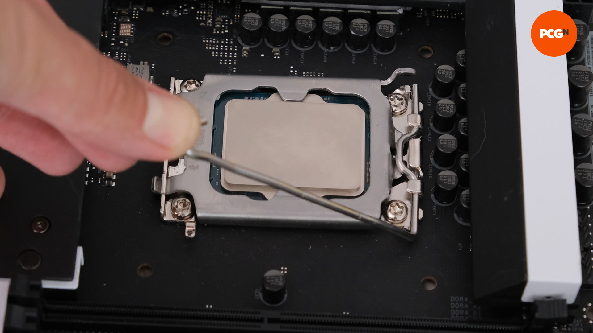 How to build a gaming PC: Lower lever on Intel CPU socket
