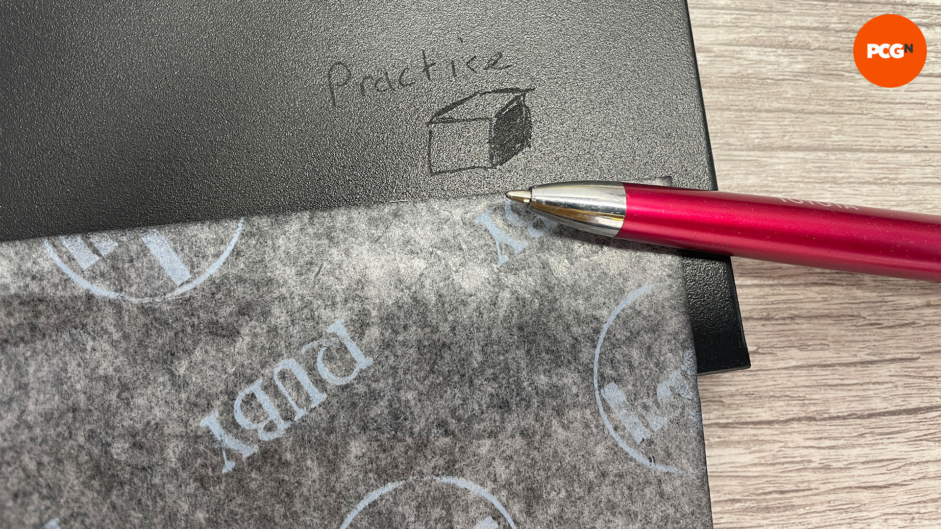 How to engrave your PC case: Carbon copy paper practice