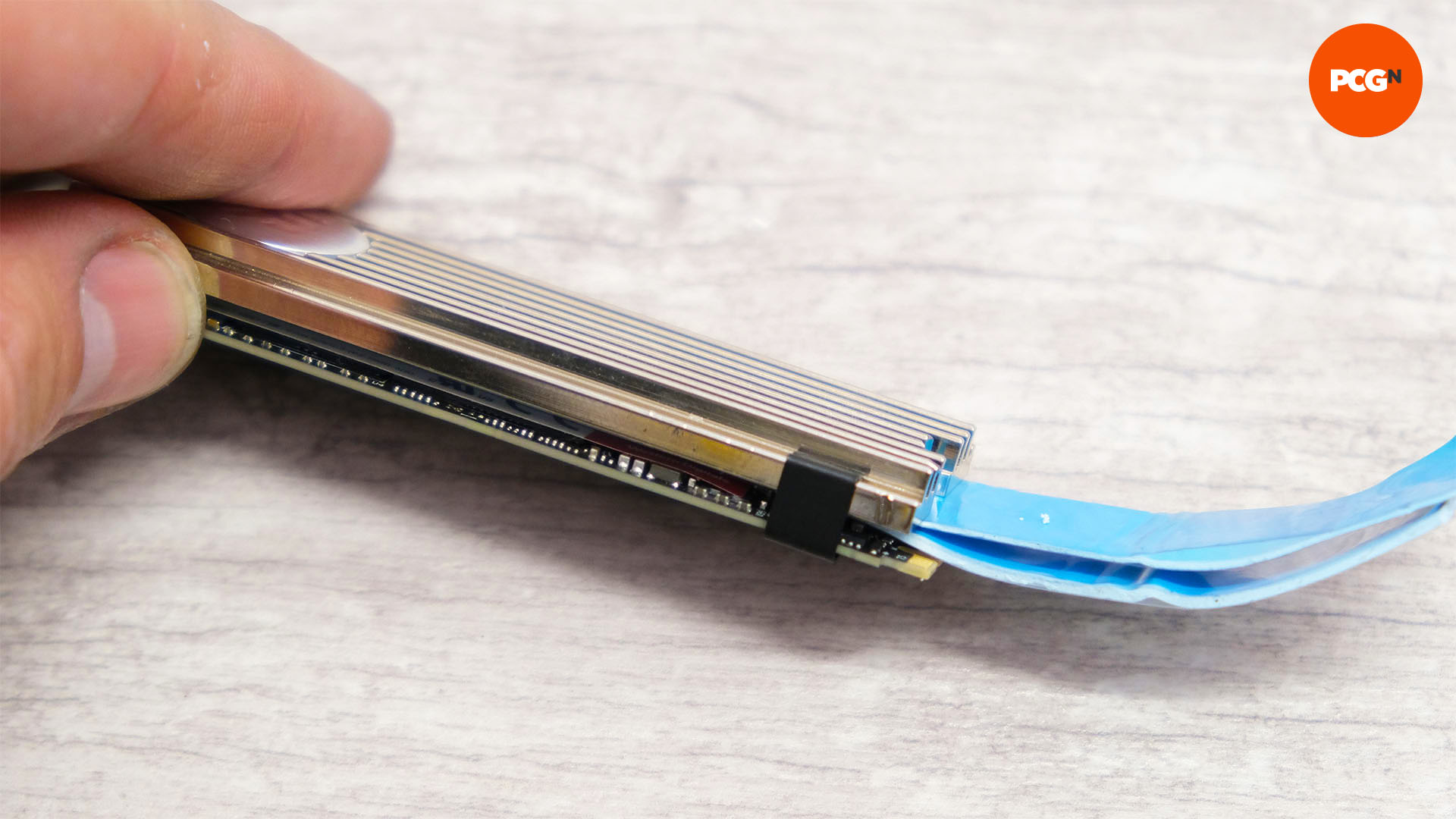 How to install an M.2 SSD: Test fit thermal pads