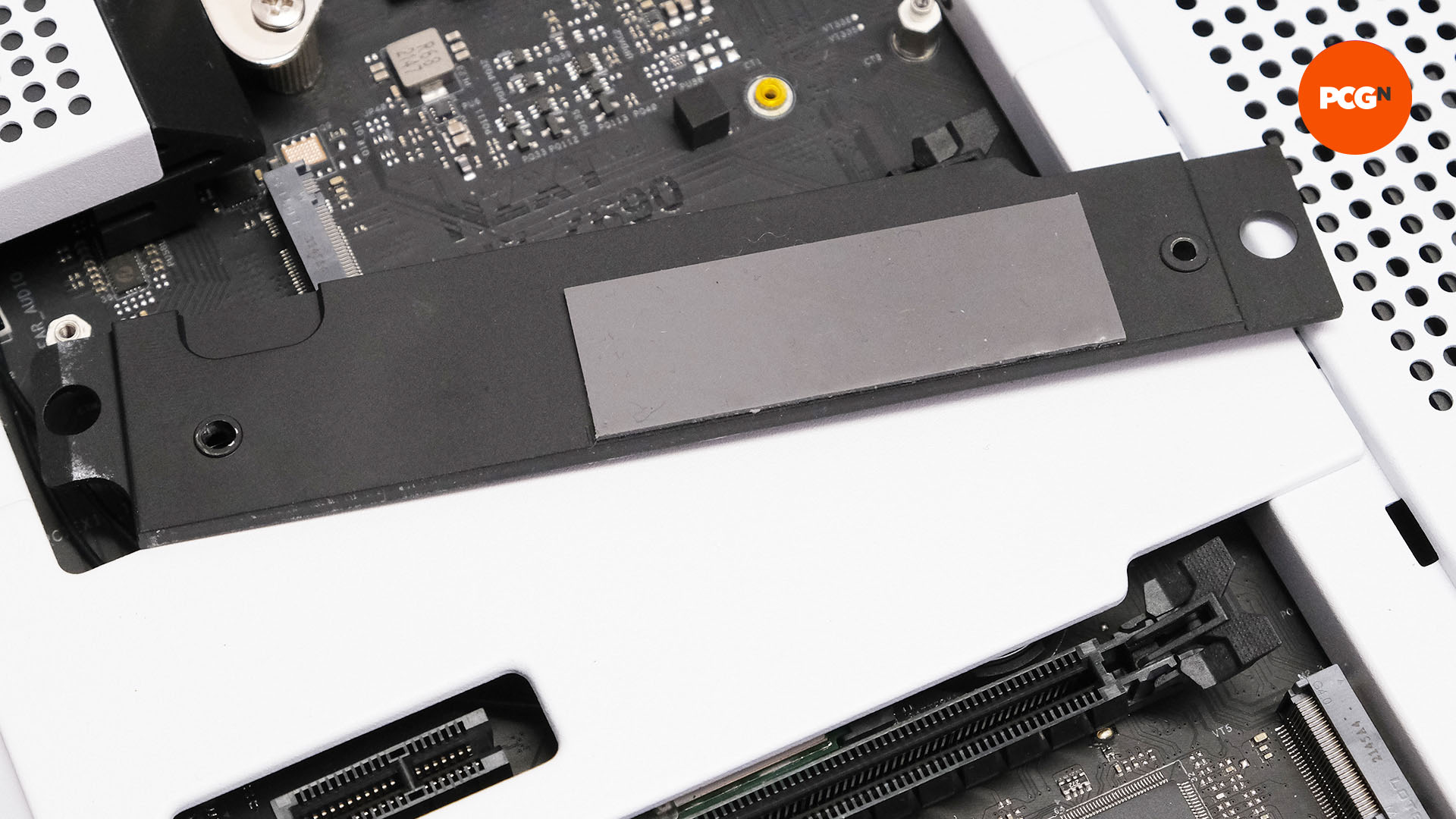 How to install an M.2 SSD: Remove heatsink from motherboard