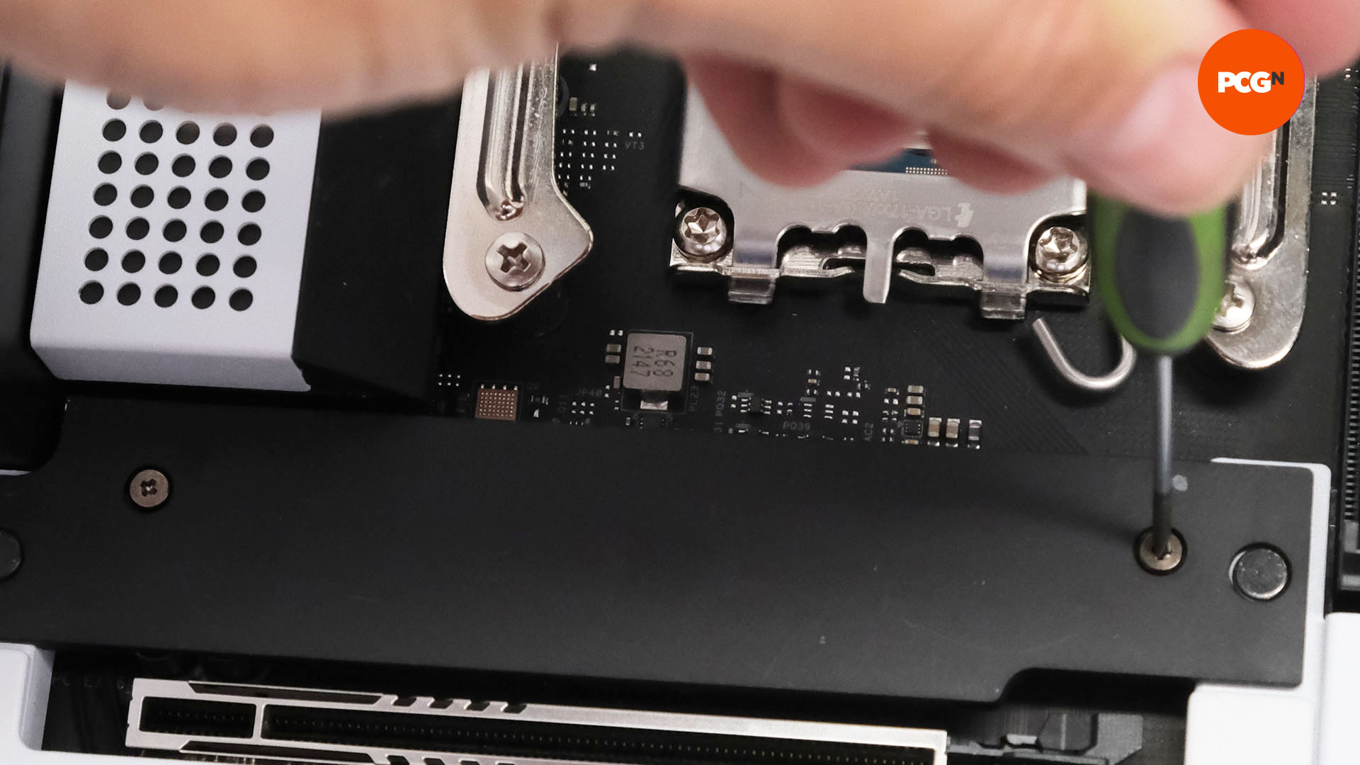 How to install an M.2 SSD: Screw motherboard heatsink