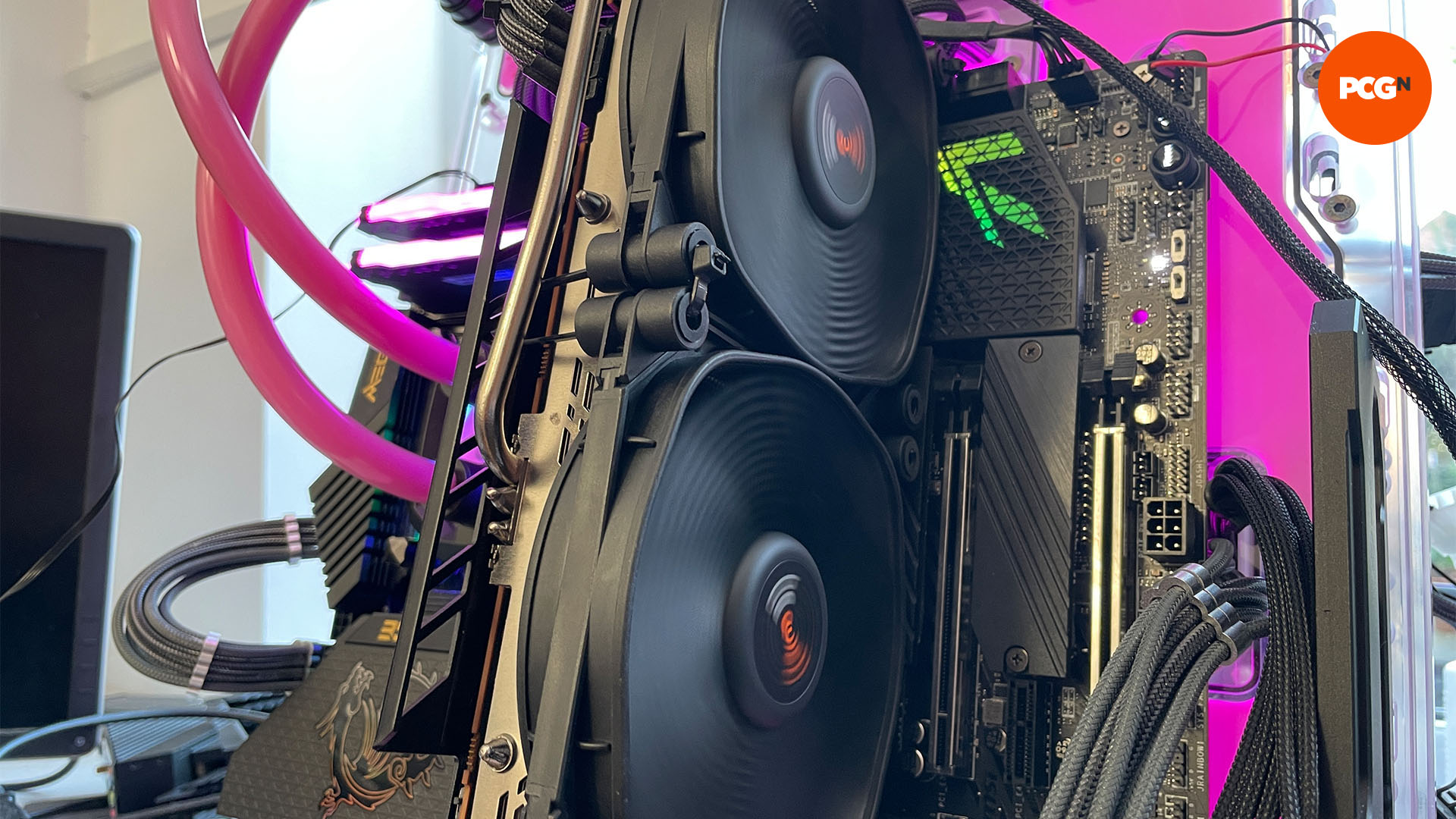 How to lower GPU temp: Testing a graphics card with case fans attached to its heatsink