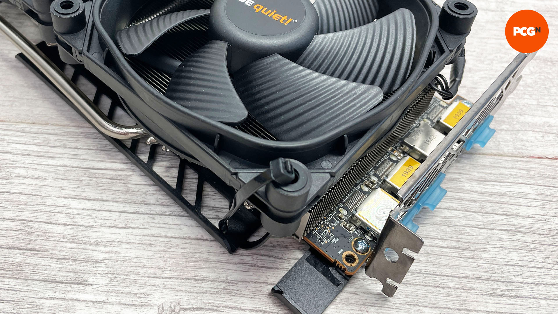 How to lower GPU temp: Secure fans to graphics card with cable ties