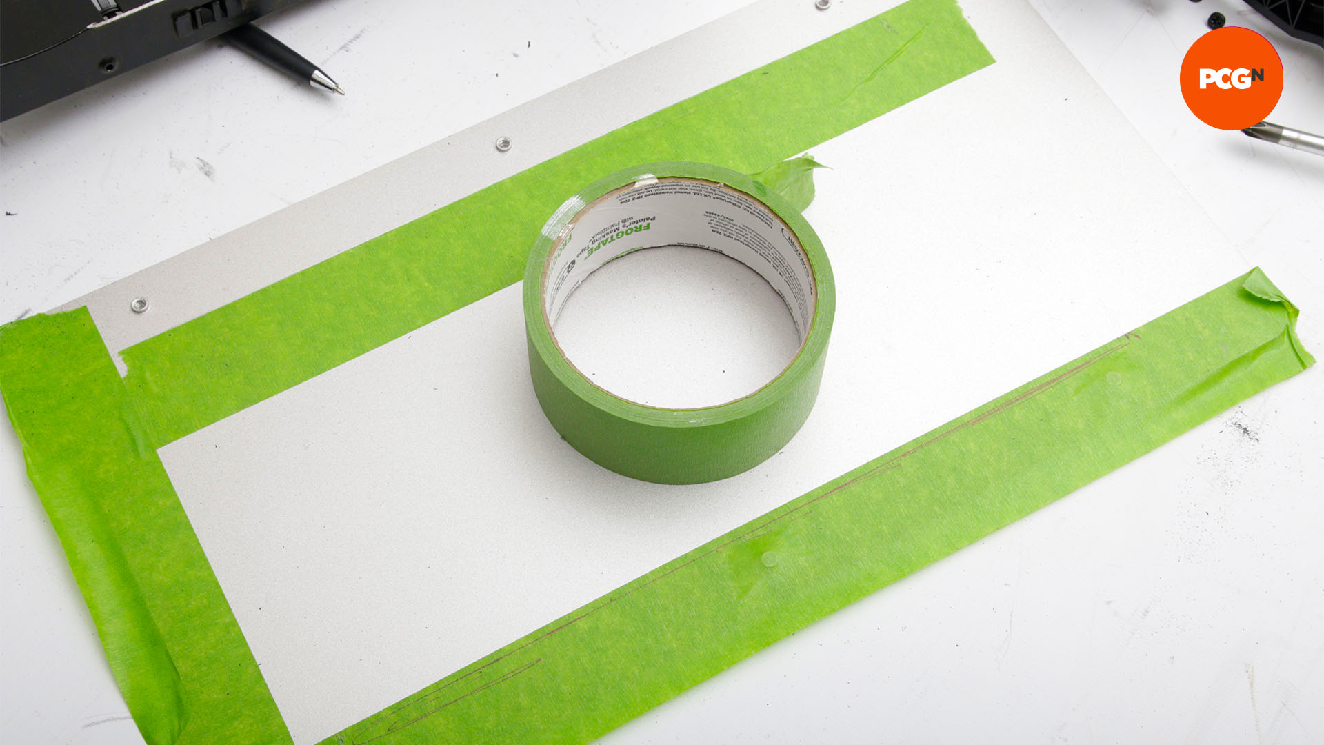How to make a radiator mount: Use masking tape