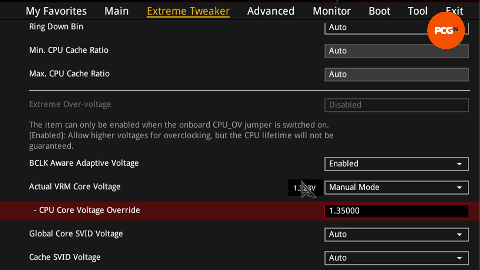 How to overclock a Core i5-13600K: Voltage settings
