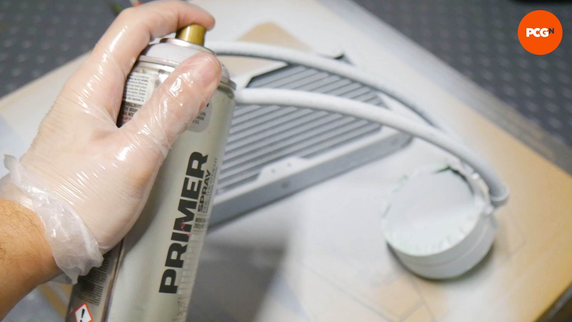 How to paint AIO cooler: Spray primer