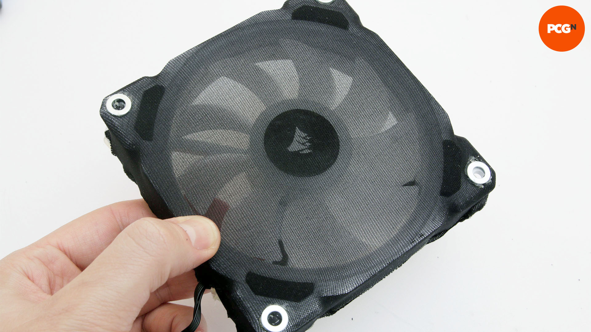 How to stop dust getting into your PC: Attach washers to custom pantyhose dust filter
