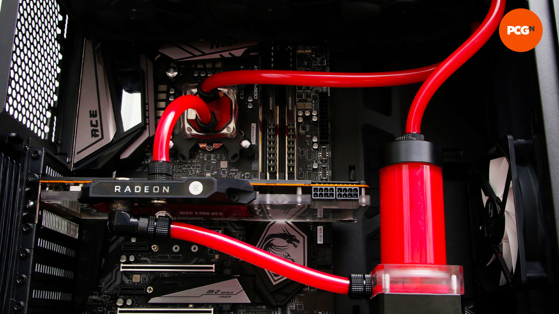 How to water cool your PC: Finished loop filled with red coolant
