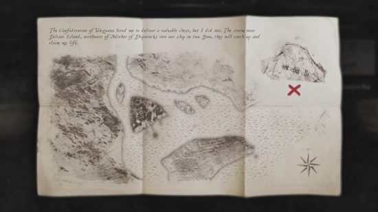 One of two Kaa Mangrove Sultani Island treasure maps in Skull and Bones.
