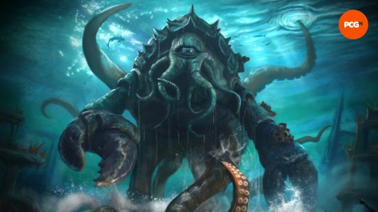 Last Epoch - Lagon, a giant sea creature with one large eye, massive lobster claw-like hands, a hardshell back, and many tentacles.