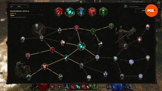 Last Epoch skill passives - A small web of talents that can be applied to each of your abilities.