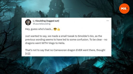 A comment from the narrative director for League of Legends discussing Smolder's bio changes